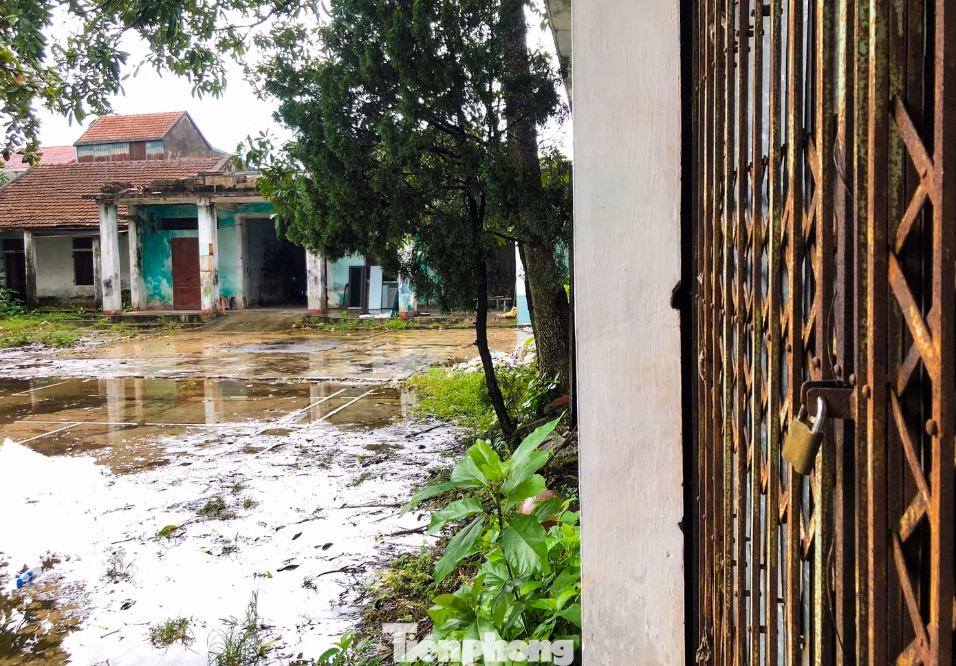 Do các dãy nhà lâu ngày không được sử dụng nên người dân xung quanh tận dụng làm nơi để xe, gia công nhôm kính.