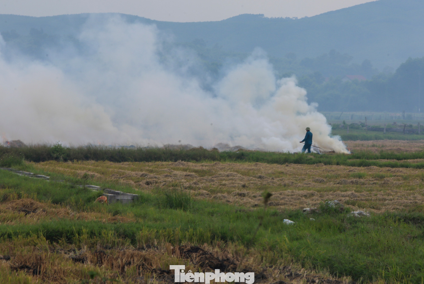Đã thành thói quen, sau khi thu hoạch lúa, người dân Hà Tĩnh lại xử lý rơm rạ bằng cách đốt ngay tại ruộng. Đã thành thói quen, sau khi thu hoạch lúa, người dân Hà Tĩnh lại xử lý rơm rạ bằng cách đốt ngay tại ruộng.