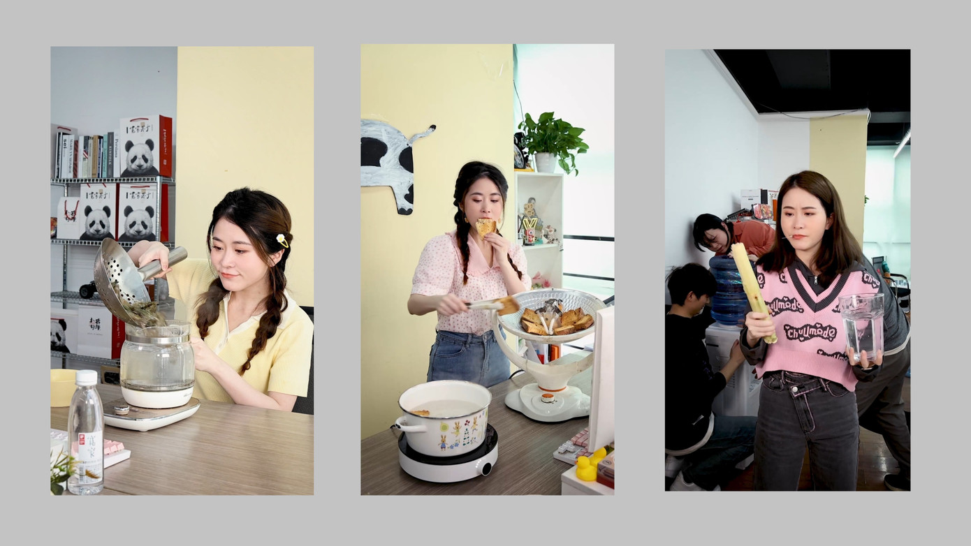 Tiểu Dã hiện vẫn sản xuất những video nấu ăn tại bàn làm việc. Tuy nhiên, thời lượng video bị cắt ngắn nhiều so với lúc trước, độ chân thật cũng giảm sút (Ảnh: Ms Yeah).