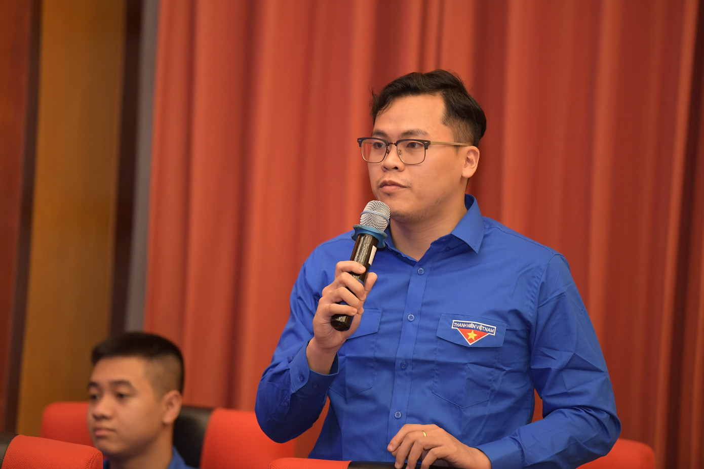 Anh Trương Khải Minh - Bí thư Đoàn Thanh niên Học viện Thanh thiếu niên Việt Nam. Ảnh: Dương Triều