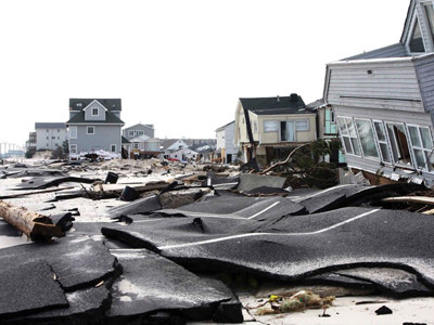 Bão Sandy tàn phá bang New Jersey (Mỹ) sau khi quét qua Haiti, Cuba…. Ảnh: Governors Office