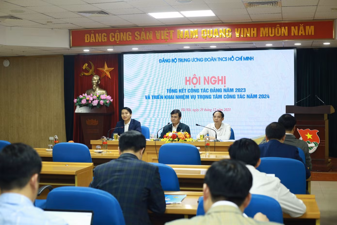 Hội nghị tổng kết công tác Đảng năm 2023 và triển khai nhiệm vụ năm 2024. Ảnh: Bảo Anh Hội nghị tổng kết công tác Đảng năm 2023 và triển khai nhiệm vụ năm 2024. Ảnh: Bảo Anh
