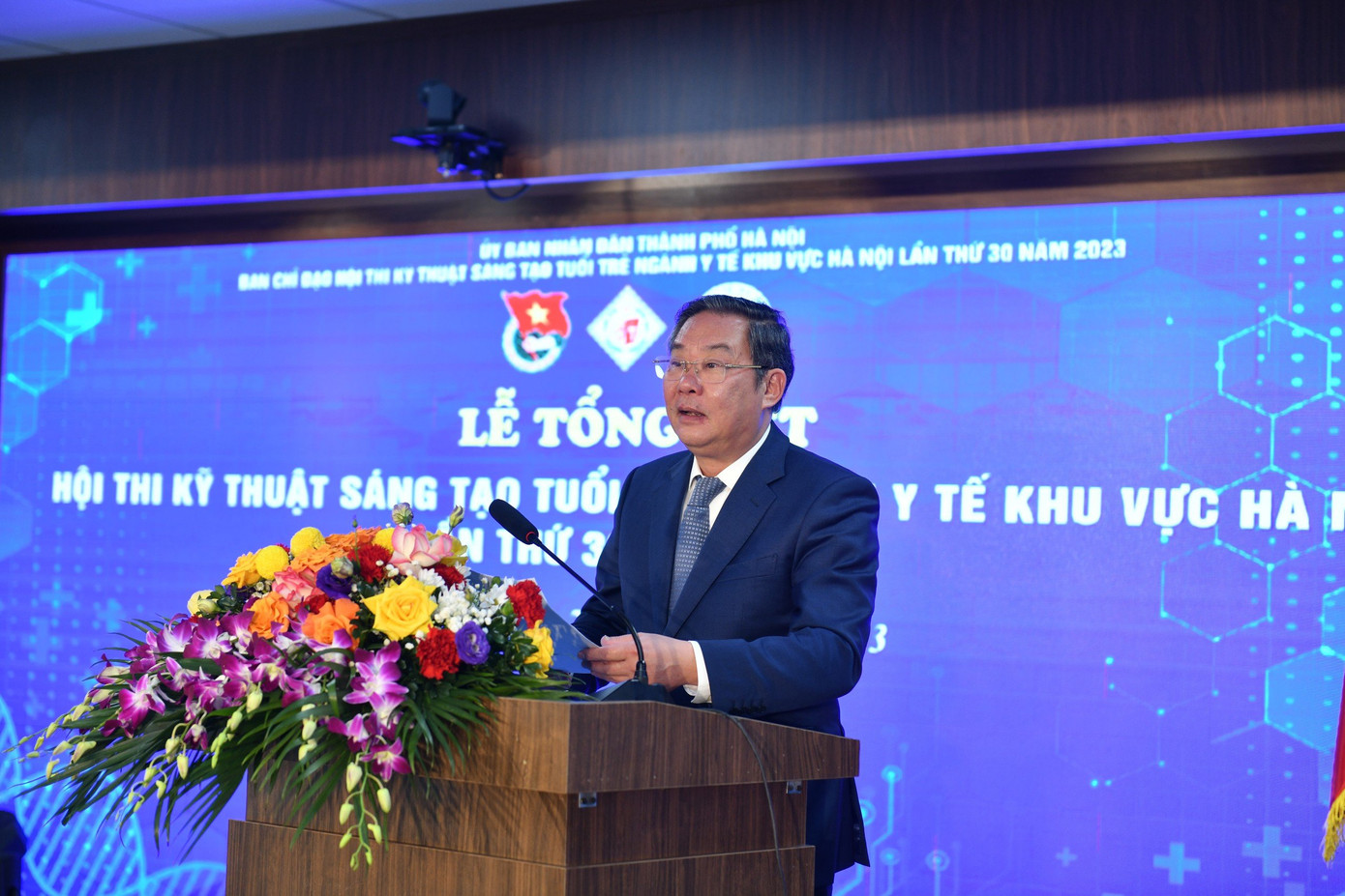 Ông Lê Hồng Sơn - Phó Chủ tịch Thường trực UBND TP Hà Nội phát biểu tại lễ tổng kết Hội thi