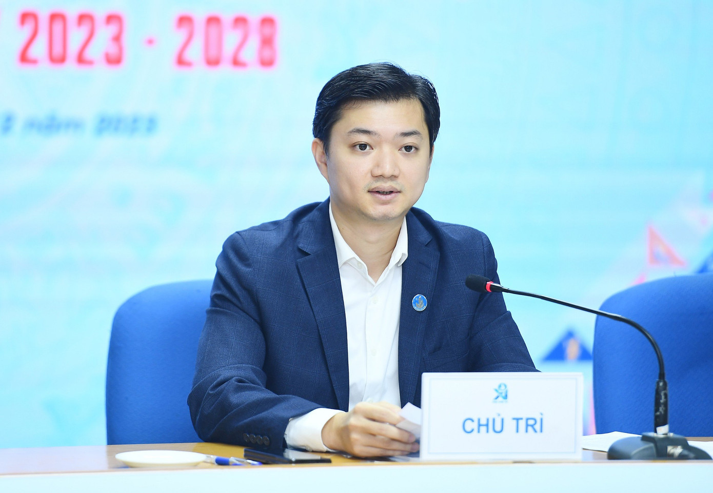 Anh Nguyễn Minh Triết - Bí thư T.Ư Đoàn, Chủ tịch T.Ư Hội SVVN cho biết Đại hội XI là đại hội ứng dụng công nghệ thông tin, công nghệ số. Ảnh: Dương Triều Anh Nguyễn Minh Triết - Bí thư T.Ư Đoàn, Chủ tịch T.Ư Hội SVVN cho biết Đại hội XI là đại hội ứng dụng công nghệ thông tin, công nghệ số. Ảnh: Dương Triều