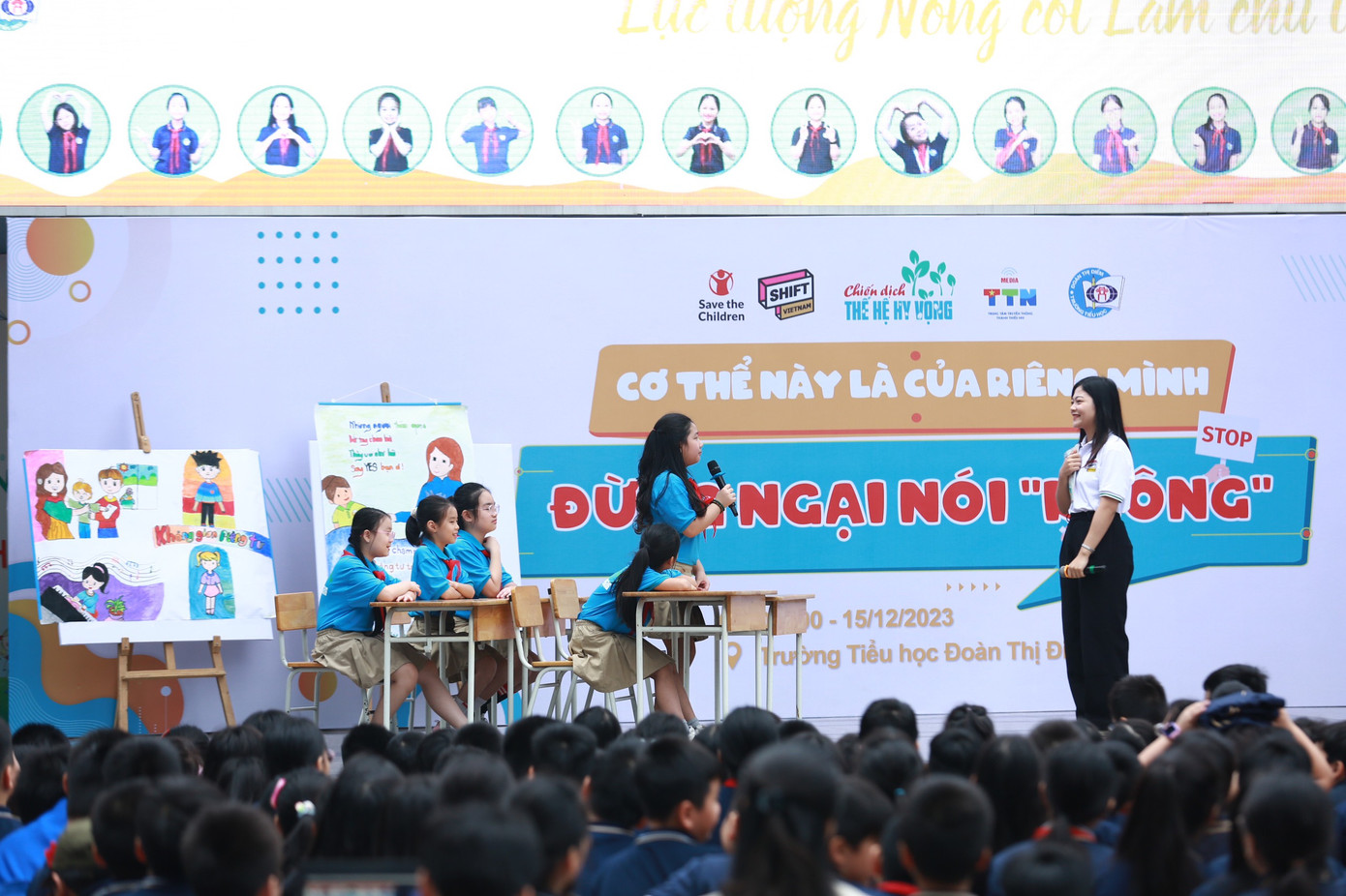 Sự kiện “Cơ thể này là của riêng mình – Đừng ngại nói KHÔNG” thu hút đông đảo học sinh tham gia