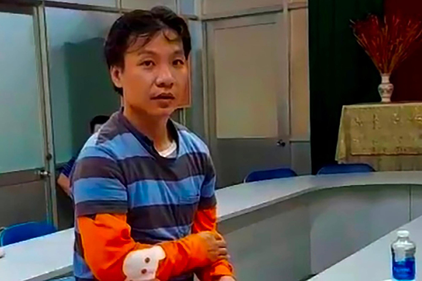 Vương Văn Danh tại cơ quan điều tra.