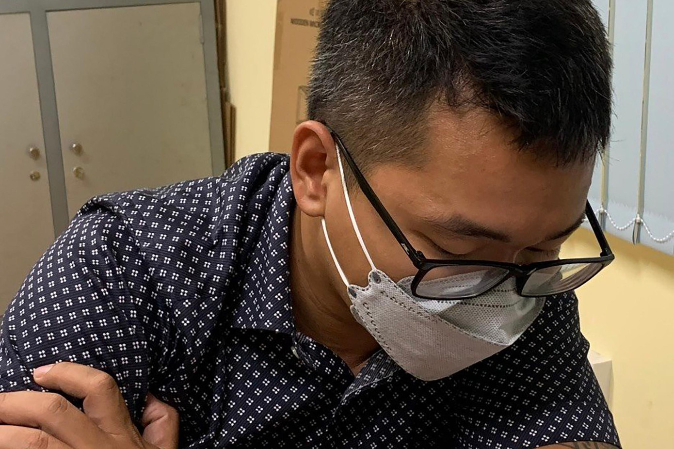 Trần Trung Hiếu tại cơ quan điều tra. Trần Trung Hiếu tại cơ quan điều tra.