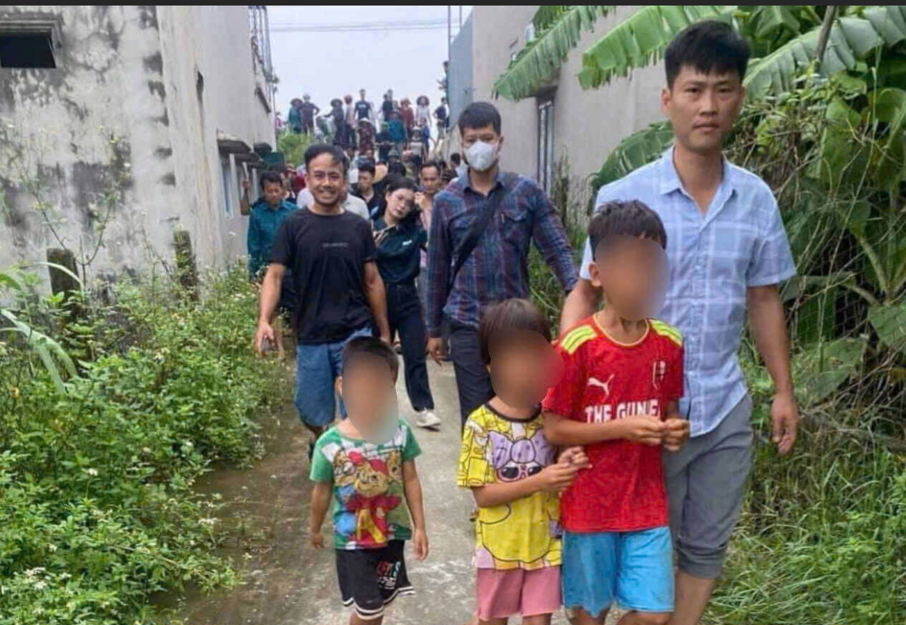 3 cháu bé mất tích nhiều ngày được lực lượng chức năng tìm thấy trong tình trạng an toàn. Ảnh: Công an Kim Sơn.