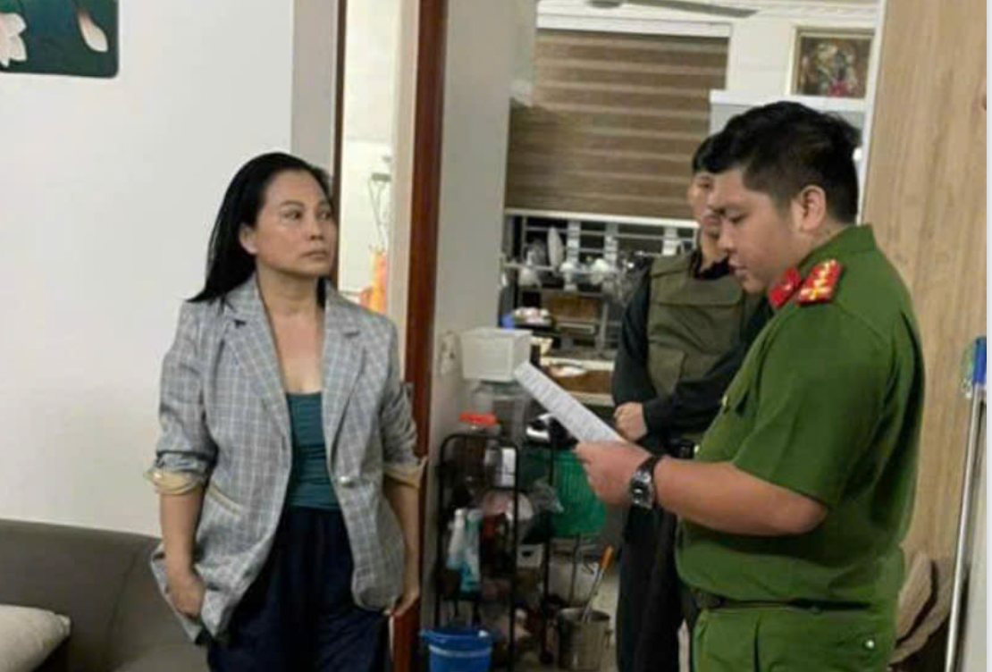 Đối tượng cầm đầu tụ điểm mua bán, chứa chấp, tổ chức sử dụng trái phép chất ma tuý Vũ Thị Kim Minh. Ảnh: Công an tỉnh Hòa Bình.