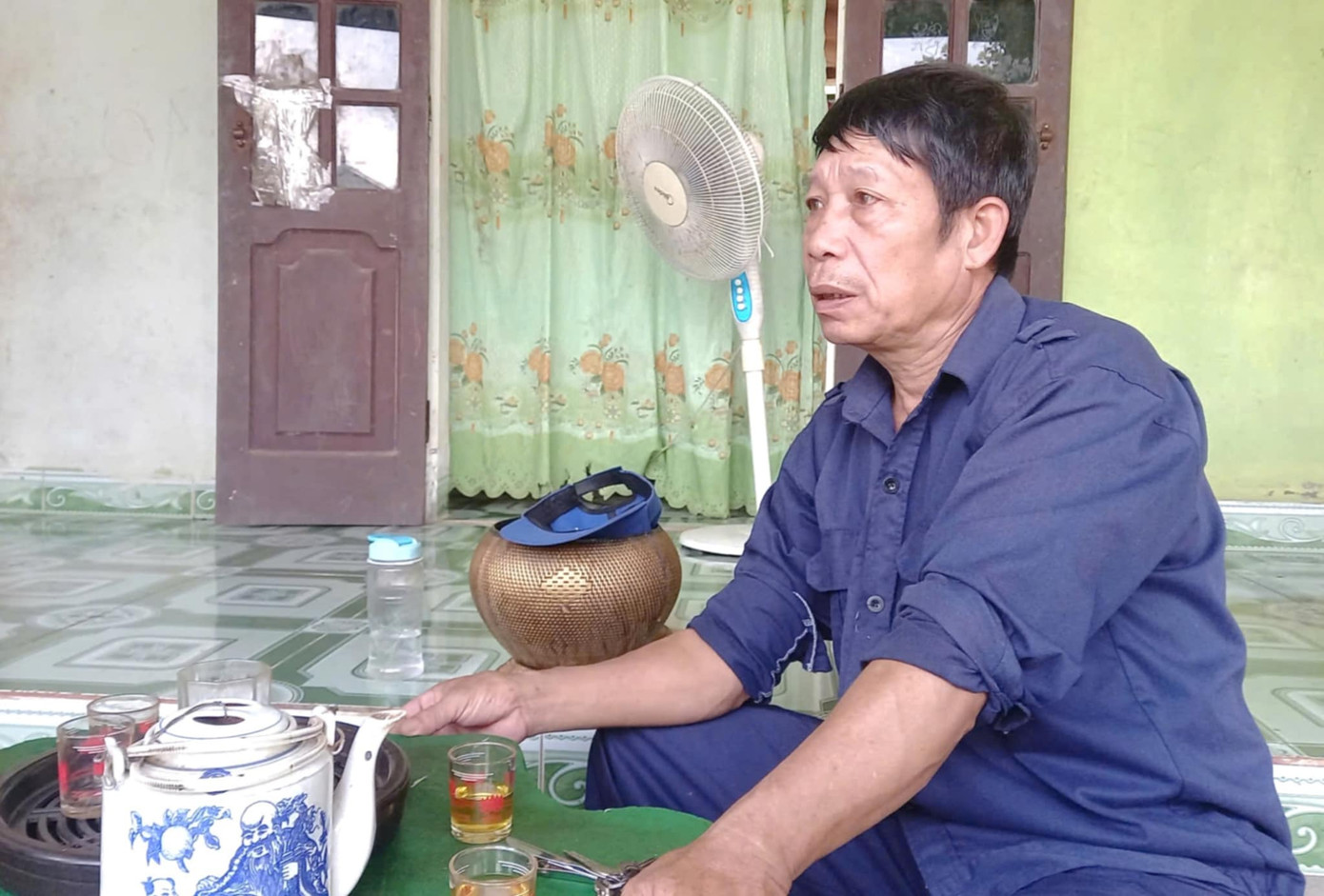 Ông Nguyễn Văn Quân -Trưởng thôn Vẽo (xã Sơn Lai). Ảnh: MĐ.