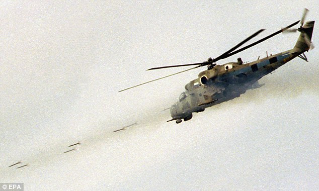 Loại trực thăng tấn công đang được vận chuyển từ Nga sang Syria. Ảnh: EPA