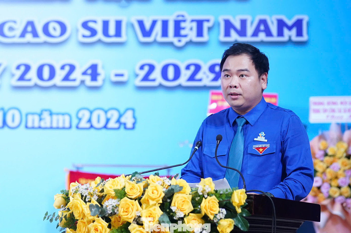 Anh Nguyễn Xuân Hiếu – Phó Trưởng Ban Đoàn kết tập hợp thanh niên Trung ương Đoàn, Phó Chủ tịch Trung ương Hội LHTN Việt Nam phát biểu.