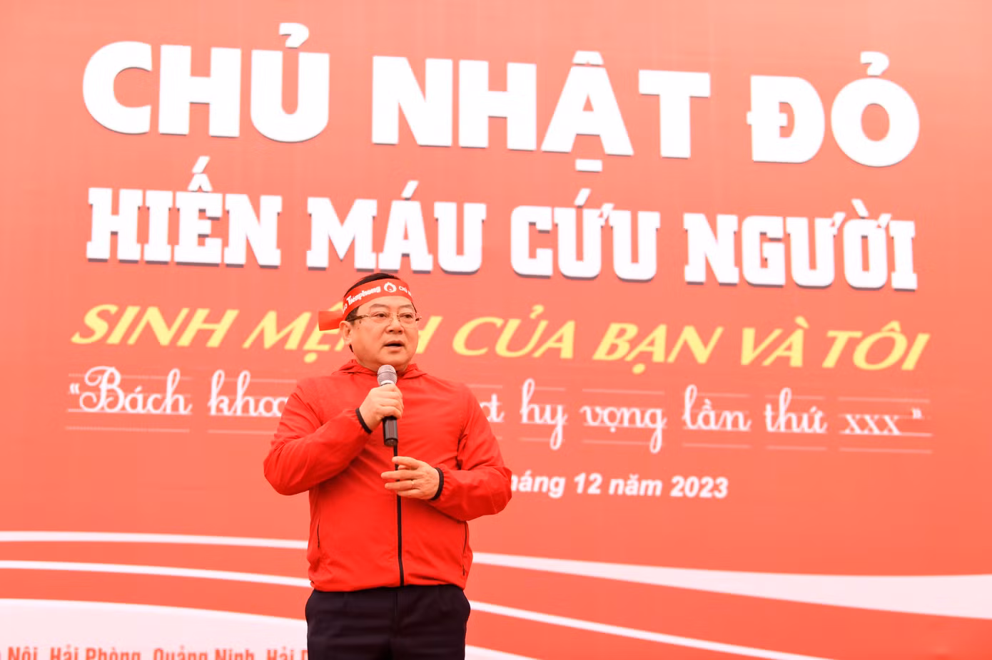 Ông Lê Xuân Sơn - Tổng Biên tập Báo Tiền Phong, Trưởng Ban Tổ chức Chủ Nhật Đỏ - Ảnh: Như Ý