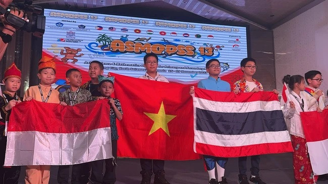 Nam Long giành Huy chương Vàng Olympic Toán và Khoa học châu Á-ASMOPSS. Ảnh: BTC