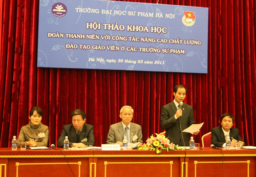 Nhiều ý kiến nâng cao vai trò của Đoàn trong công tác đào tạo giáo viên được trình bày tại hội thảo