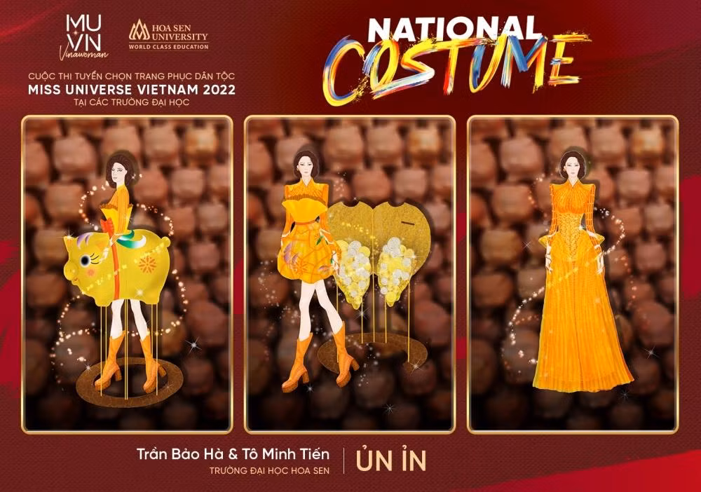 Chú heo đất cũng có thể trở thành chủ đề cho Trang phục Dân tộc.