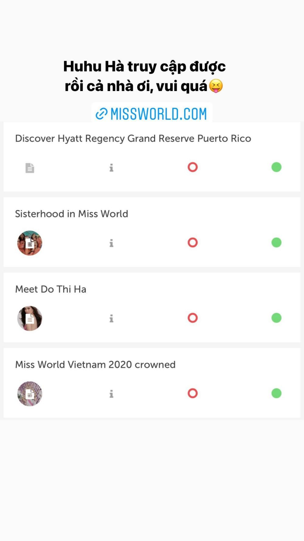 Hoa hậu Đỗ Thị Hà mừng rỡ vì cuối cùng đã có thể đăng nhập để cập nhật trang cá nhân của mình. Hoa hậu Đỗ Thị Hà mừng rỡ vì cuối cùng đã có thể đăng nhập để cập nhật trang cá nhân của mình.
