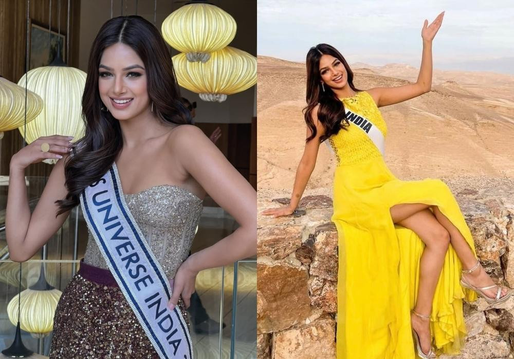 Hoa hậu Harnaaz Sandhu trong các hoạt động của cuộc thi Miss Universe 2021.