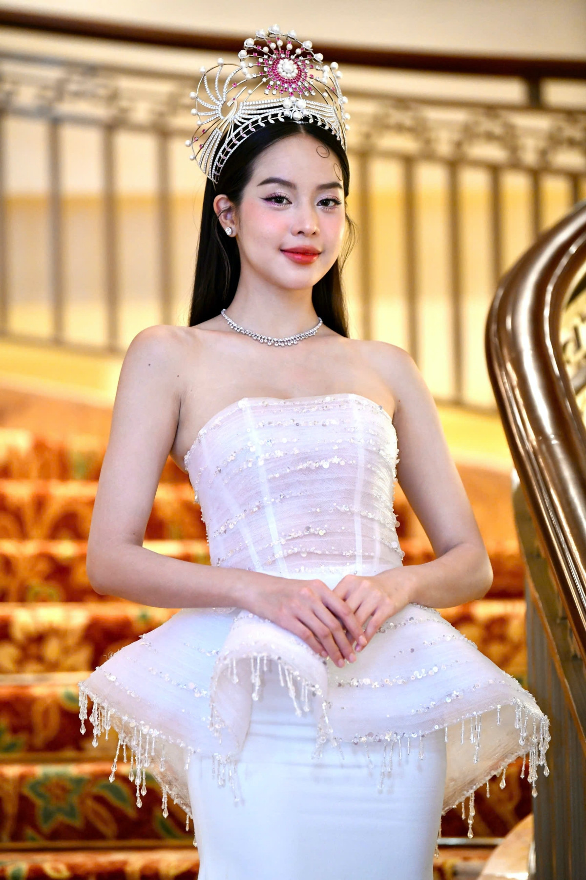 Đương kim Hoa hậu Việt Nam 2022 Huỳnh Thị Thanh Thủy tại buổi họp báo. Đương kim Hoa hậu Việt Nam 2022 Huỳnh Thị Thanh Thủy tại buổi họp báo.