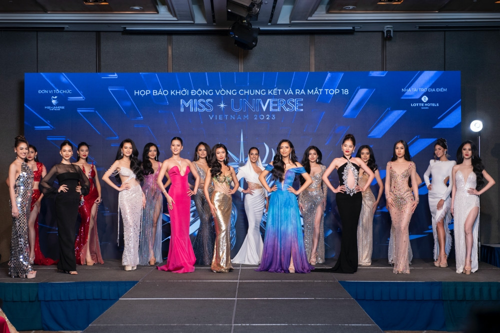 Top 18 Miss Universe Vietnam 2023 đa số đều là những gương mặt quen thuộc.