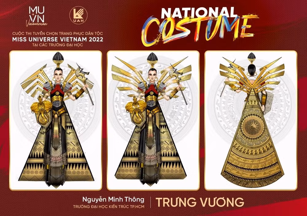 Hình tượng nữ vương Trưng Trắc - Trưng Nhị trong một thiết kế khá hoành tráng.