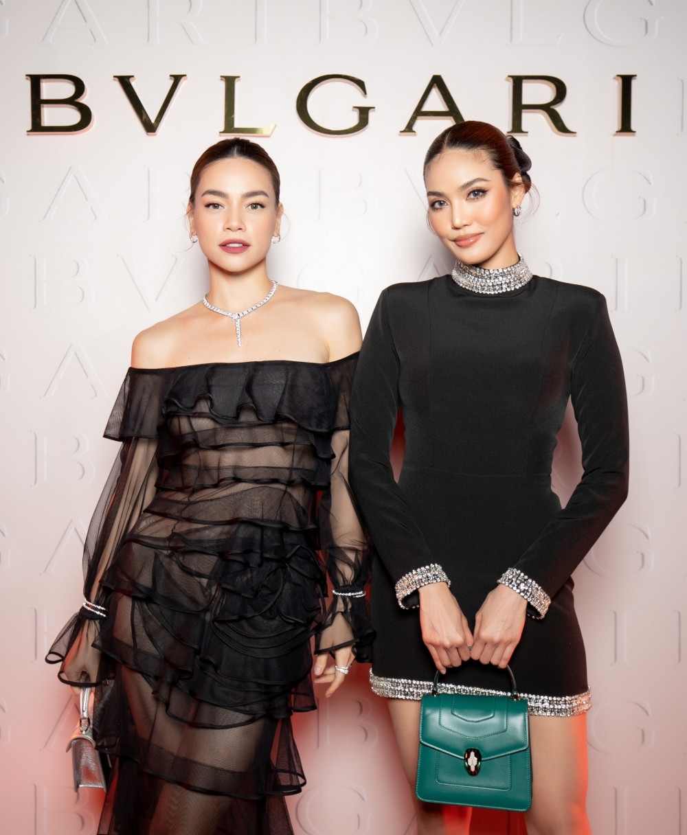 Siêu mẫu Lan Khuê và ca sĩ Noo Phước Thịnh tại tiệc chúc mừng Hồ Ngọc Hà.