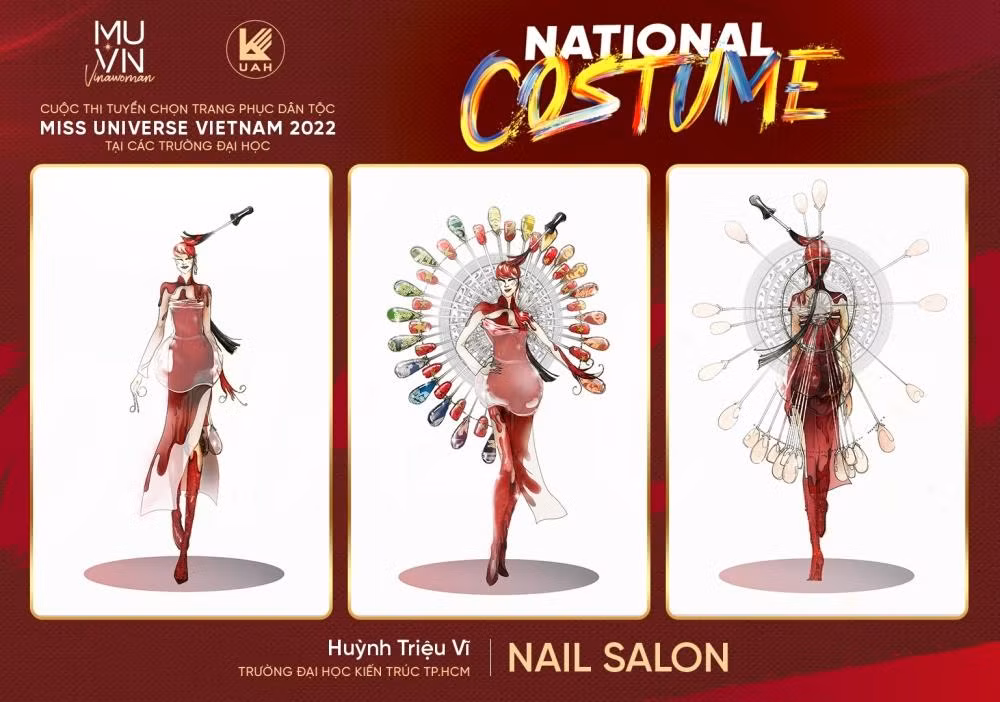 Nghề làm nail cũng trở thành cảm hứng cho Trang phục Dân tộc (?!).