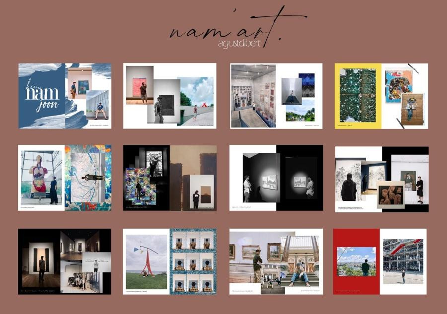 Hình ảnh của RM tới các viện bảo tàng được 1 bạn ARMY tổng hợp lại