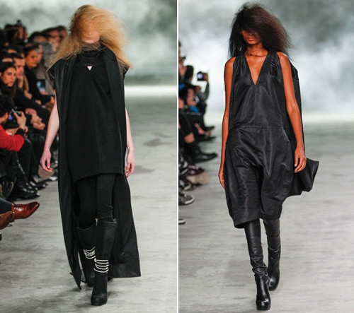 1. Chân dài Cara Delevingne xuất hiện trong show thời trang của Jean Paul Gaultier với kiểu tóc "mullet" (phía trước ngắn và phía sau dài). Tuy nhiên, bộ tóc giả lại lệch tông màu với tóc thật, khiến cô nàng trông càng ngổ ngáo. Với biểu cảm khuôn mặt nghiêm trang, thậm chí dữ dằn của người mẫu, thật không khó để nhận ra cá tính nổi loạn trong BST của Jean Paul Gaultier. Với Jean Paul Gaultier, kiểu tóc không quyết định trang phục bạn mặc trên người bởi vì chúng có thể là hai thái cực trái ngược nhau. 2. Kiểu tóc của Af Vandervorst có lẽ "độc" nhất và khó áp dụng nhất khi khuôn mặt của người mẫu bị giấu đi hoàn toàn, chỉ hở bờ môi đỏ mọng quyến rũ. Với một lớp tóc mái dài và dày như thế này che kín mặt, bạn sẽ chẳng thể nào bước đi cũng như gặp gỡ, trò chuyện với bất kỳ ai. Vì thế, đây là kiểu tóc chỉ có thể ngắm hoặc nếu có áp dụng thì phải theo một phiên bản khác. 3. Trong khi đó, người mẫu của Haider Ackermann xuất hiện trên đường băng với kiểu tóc búi - rối rắm và luộm thuộm. 4. Rick Owens không chỉ "quái" ở trang phục mà còn "quái" ở kiểu tóc cũng như trang điểm của người mẫu. Kiểu tóc "điện giật" có vẻ không bình thường nhưng biết đâu lại lọt vào mắt xanh của những cô nàng thích phong cách hoang dã. Dàn chân dài xuất hiện như những bóng ma vật vờ trên sàn catwalk. 5. Với Junya Watanabe, tóc "tổ quạ" mới là mốt của mùa thu - đông 2013, vừa ấm áp lại rất ấn tượng. Bạn có thể tạo nhiều kiểu "tổ quạ" khác nhau. 6. Givenchy lôi cuốn người xem bằng những kiểu tóc xoăn cuộn tròn nhiều màu sắc, giống như những viên kẹo ngọt ngào. Kiểu tóc này khiến nhiều người liên tưởng đến những chiếc mũ bơi.