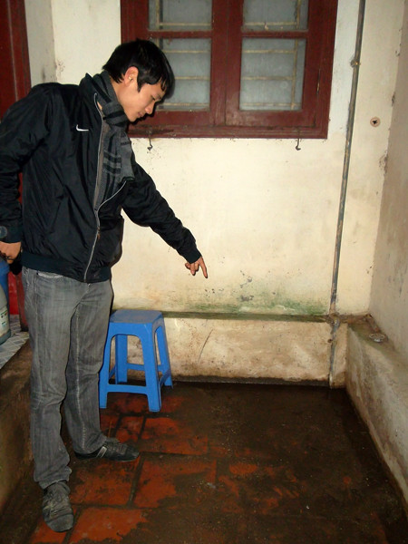 Khu vực phát hiện thi thể bé trai sơ sinh