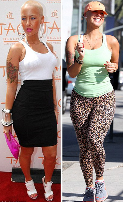 Cô đang tích cực luyện tập để lấy lại vóc dáng như cũ (Ảnh trái)