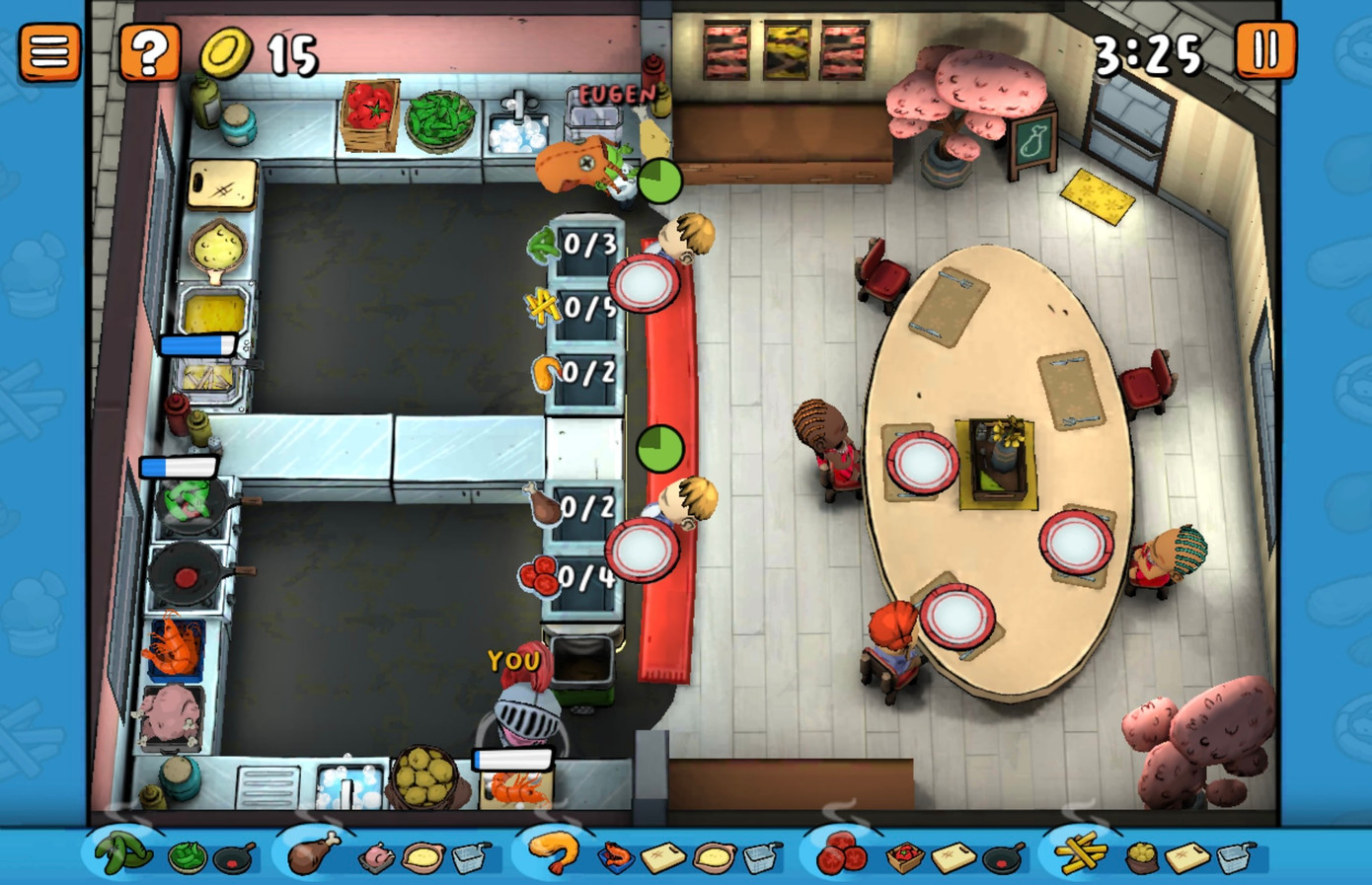 Bạn sẽ cùng những người bạn của mình trổ tài nấu nướng.