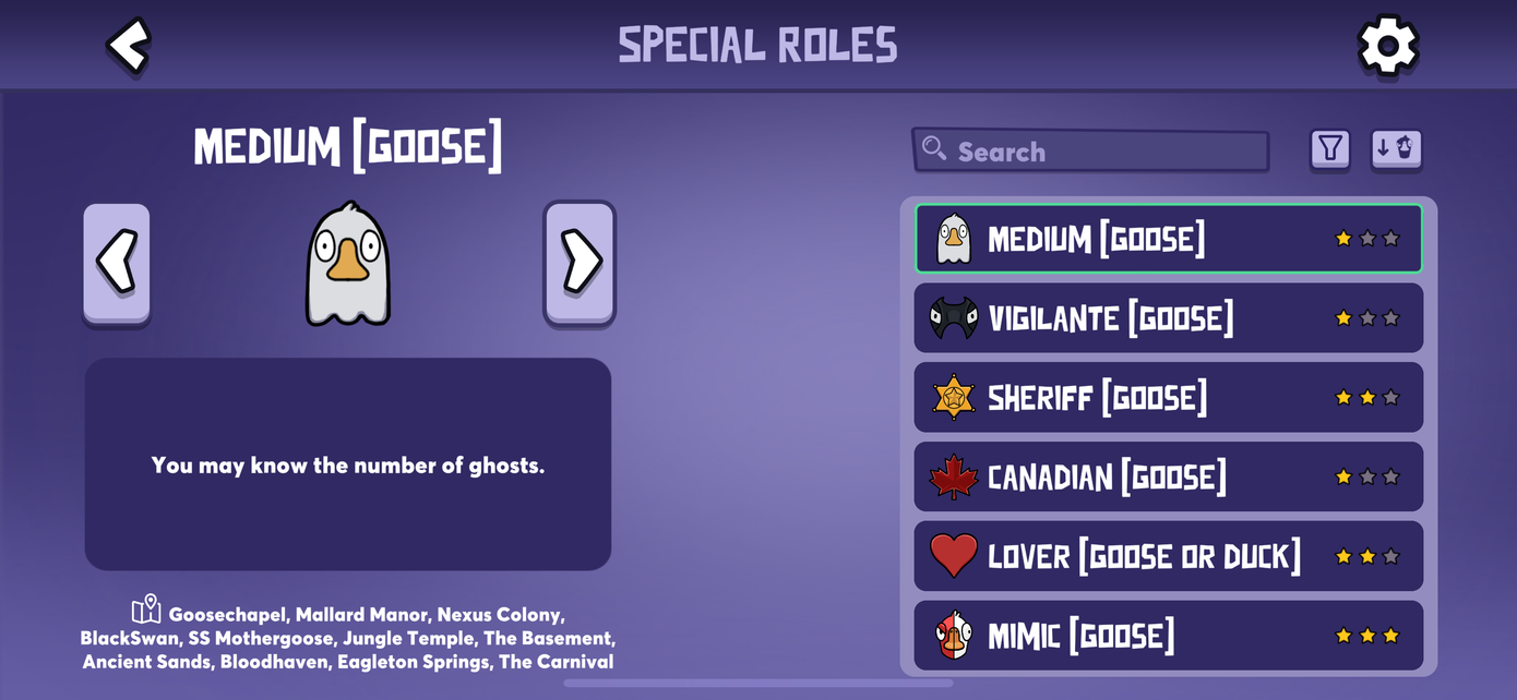 Các nhân vật phe ngỗng.