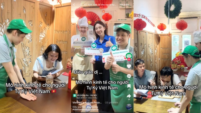 Anh Trung chia sẻ, nhà hàng đã được rất nhiều bạn trẻ đến ủng hộ trong vài tháng qua. Ảnh: Vietnam&apos;s Autism Projects.