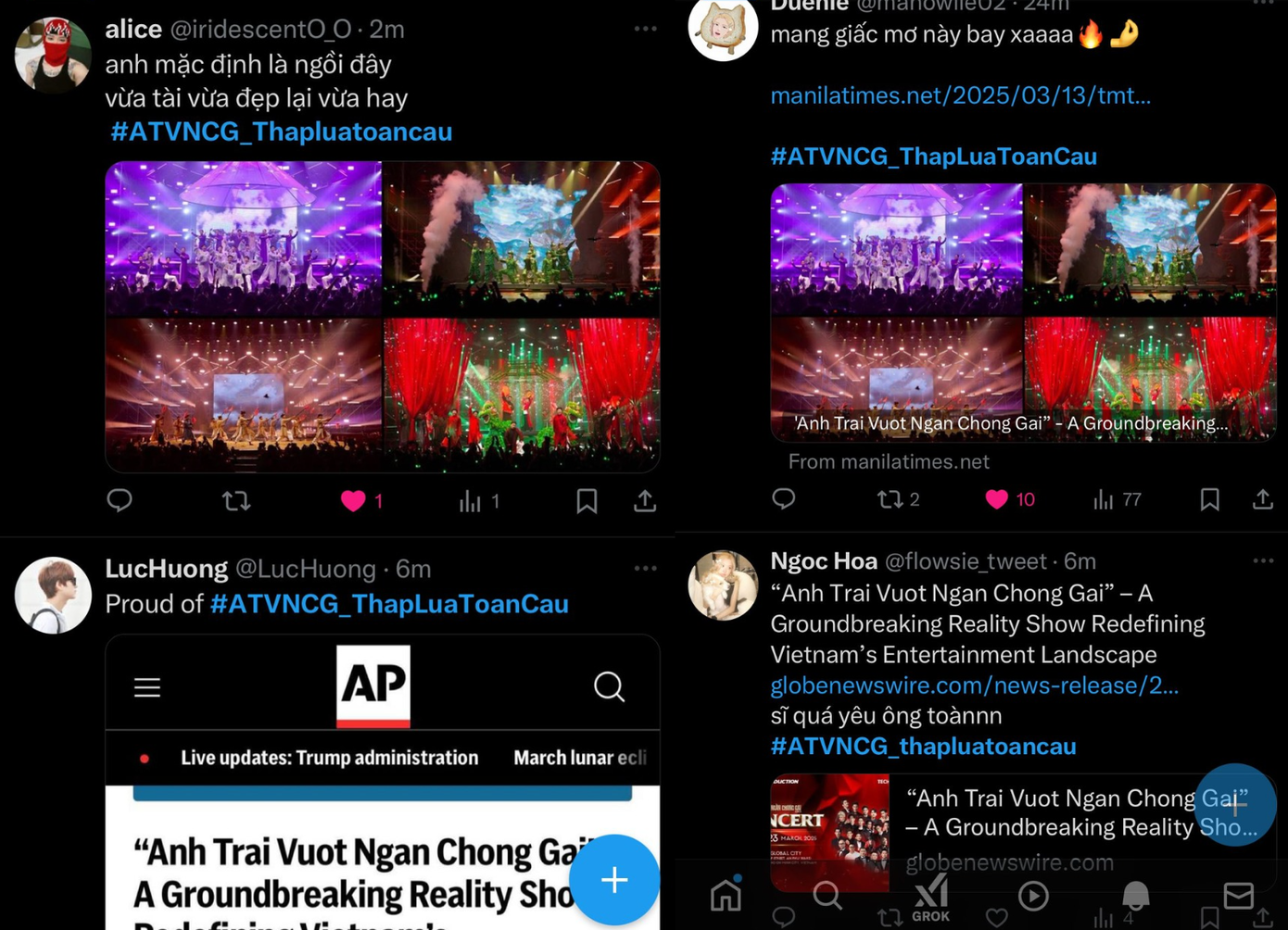 Người hâm mộ tích cực lan tỏa chương trình trên mọi nền tảng. Người hâm mộ tích cực lan tỏa chương trình trên mọi nền tảng.