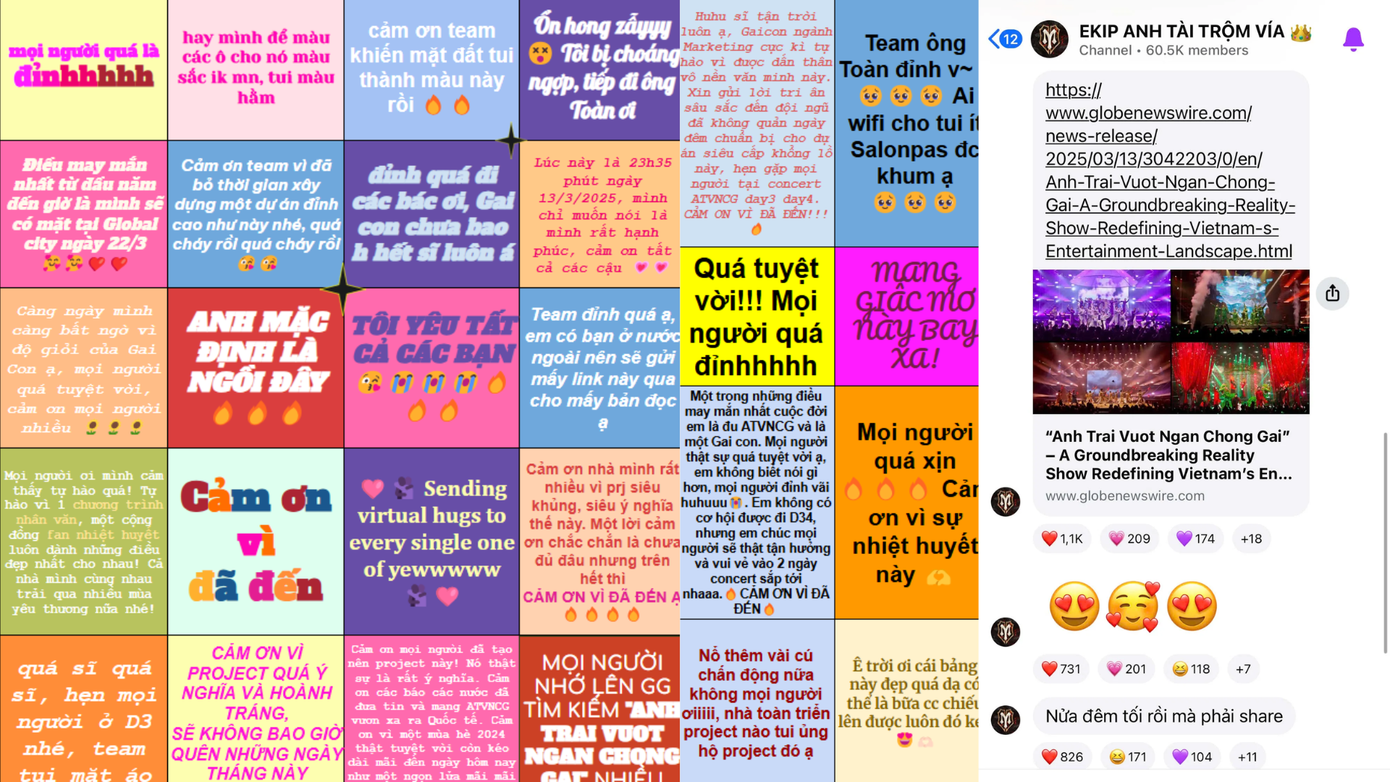 Lời cảm ơn từ fan và đội ngũ sản xuất. Lời cảm ơn từ fan và đội ngũ sản xuất.