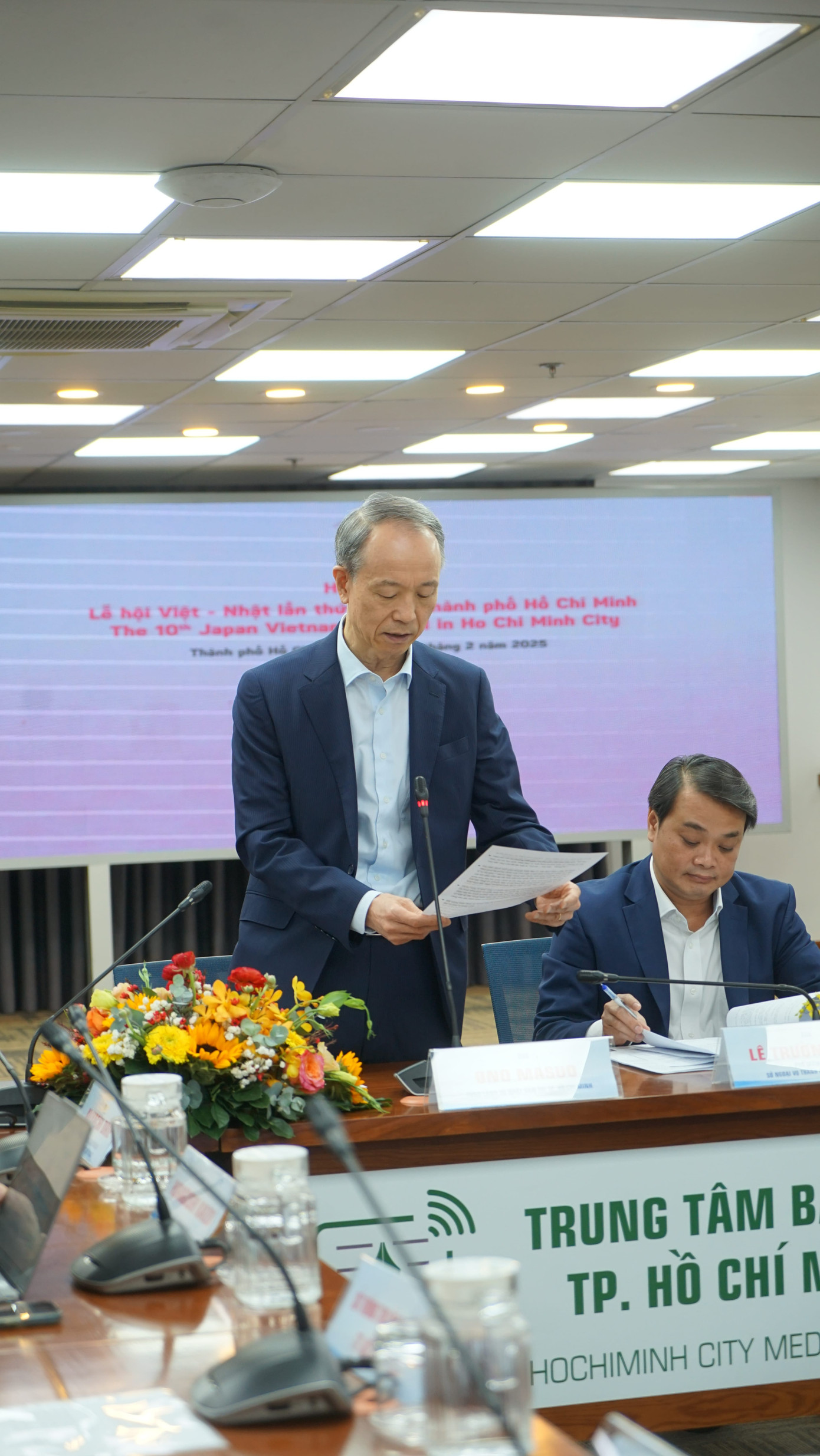 Ông Ono Masuo hy vọng Lễ hội Việt - Nhật là cơ hội để các bạn trẻ Việt Nam được tìm hiểu về Nhật Bản nhiều hơn. Ảnh: Hạt Mè