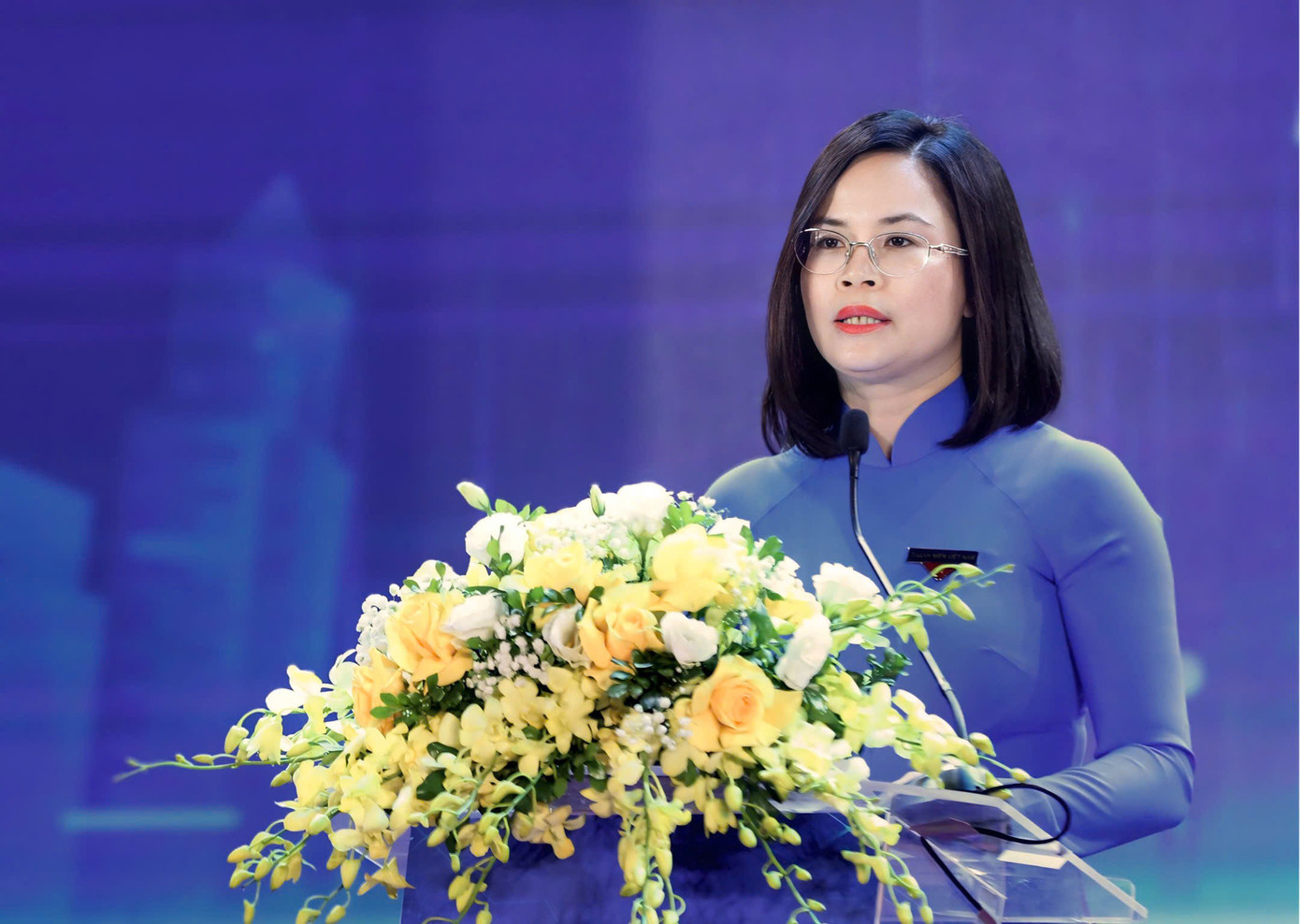 Chị Hoàng Thị Minh Thu - Bí thư Đoàn Khối Doanh nghiệp T.Ư phát biểu tại chương trình. Ảnh: Bảo Anh Chị Hoàng Thị Minh Thu - Bí thư Đoàn Khối Doanh nghiệp T.Ư phát biểu tại chương trình. Ảnh: Bảo Anh