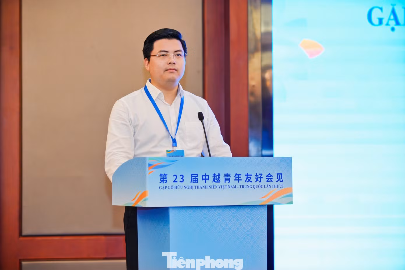 Anh Hoàng Đức Nam - Bí thư Đoàn Thanh niên cơ quan T.Ư Đoàn phát biểu tại chương trình tổng kết.