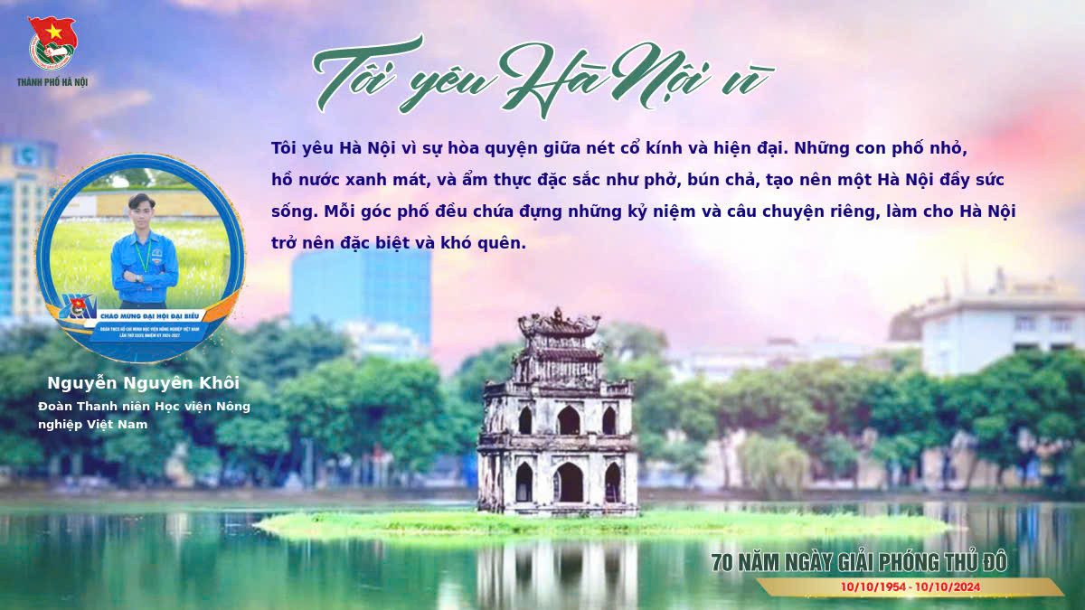 Đông đảo bạn trẻ hưởng ứng trào lưu "Tôi yêu Hà Nội vì..." Đông đảo bạn trẻ hưởng ứng trào lưu "Tôi yêu Hà Nội vì..."