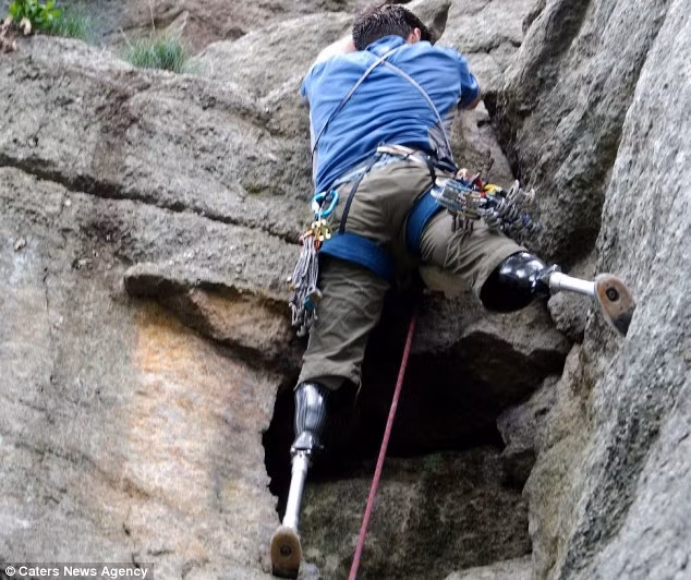 Hugh Herr đã cho mọi người thấy được rằng chân giả cũng là một lời thế. Ngọn núi đá cao 70 mét đã được Hugh Herr chinh phục