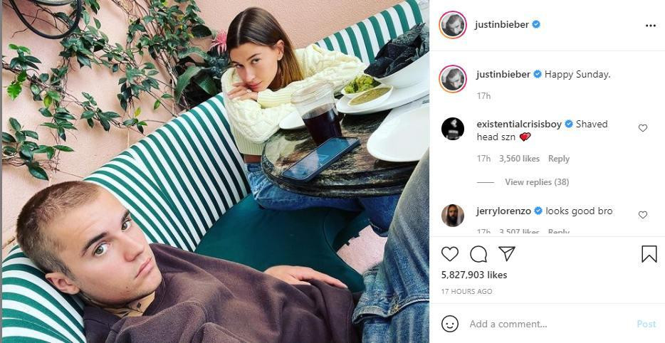 Anh chàng khoe chiếc đầu húi cua chỉ bằng dòng status đơn giản: “Chủ Nhật vui vẻ” nhưng ngay lập tức lọt top trending toàn cầu.