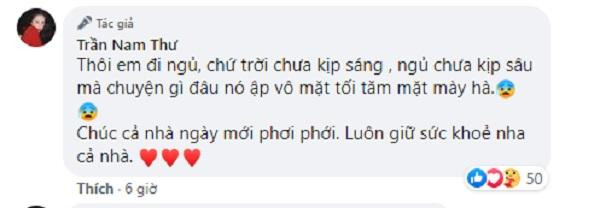 Nam Thư cũng ấm ức lên tiếng lúc 4 giờ sáng vì bị vu khống. Nam Thư cũng ấm ức lên tiếng lúc 4 giờ sáng vì bị vu khống.