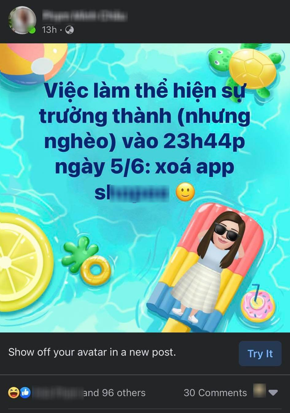 Team "mắt không thấy, tim không đau" quyết định tạm xóa app... mai cài lại.