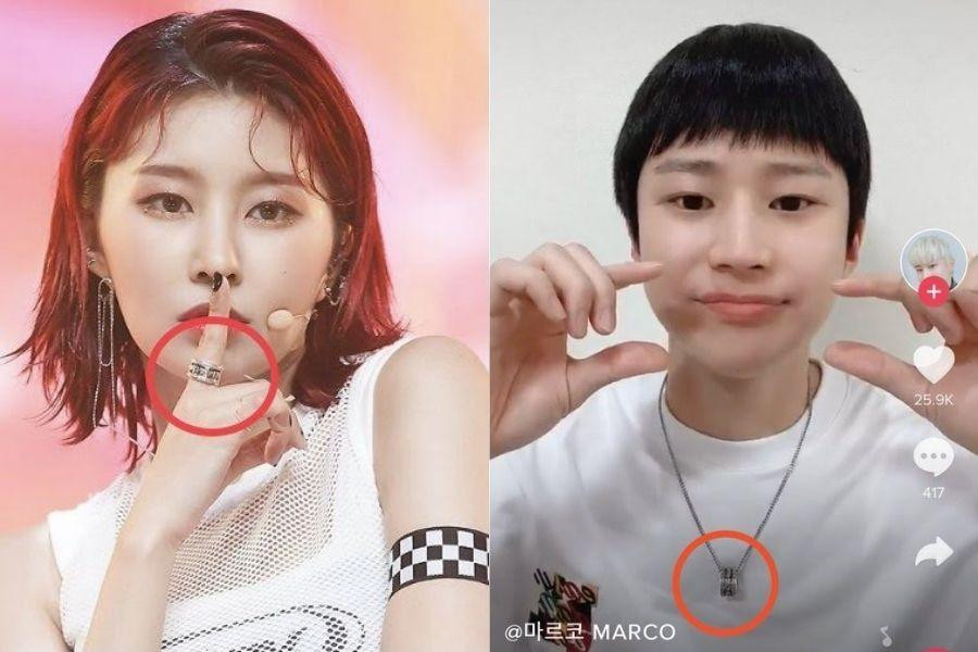 Cặp nhẫn đôi được Hyebin và Marco sử dụng. Cặp nhẫn đôi được Hyebin và Marco sử dụng.