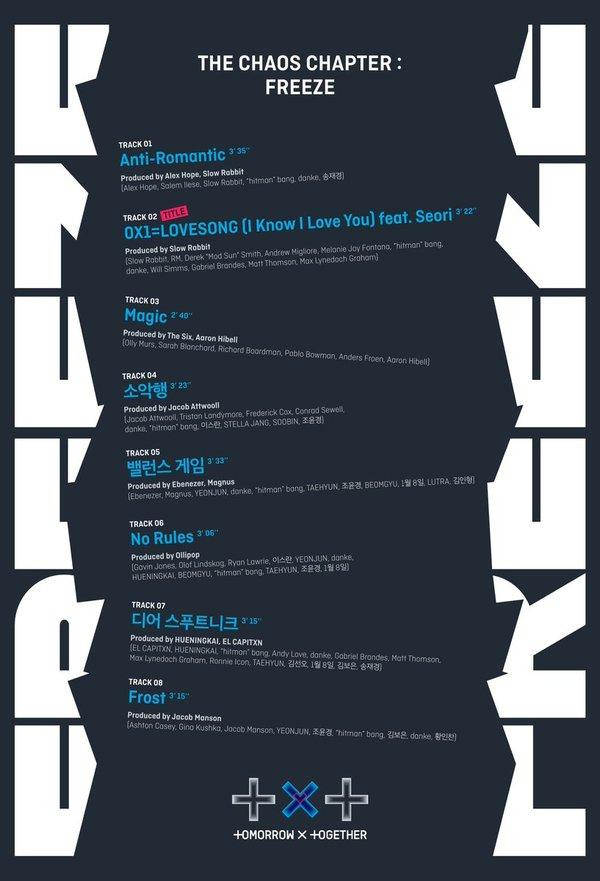 Danh sách các bài hát trong album The Chaos Chapter: FREEZE Danh sách các bài hát trong album The Chaos Chapter: FREEZE