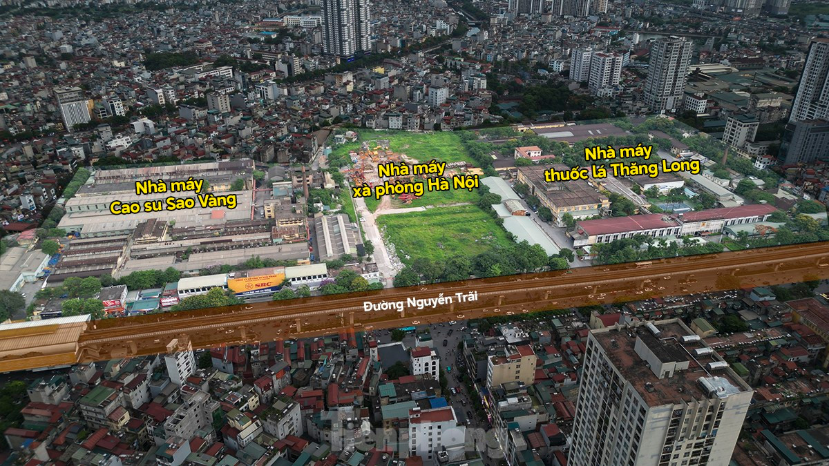 Trong đó có dự án &quot;Cao Xà Lá&quot; là tên viết tắt của loạt nhà máy trên đường Nguyễn Trãi, Hà Nội. Theo UBND TP Hà Nội, sau khi những cơ sở sản xuất được di dời, nơi đây hình thành khu đô thị quy mô lớn. Ảnh: Đức Nguyễn