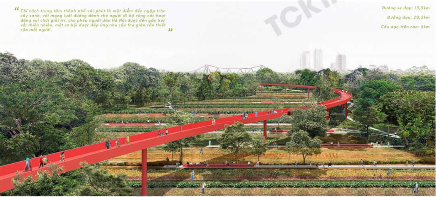 Phương án Công viên Quai Vạc Xanh. Ảnh: TCKT