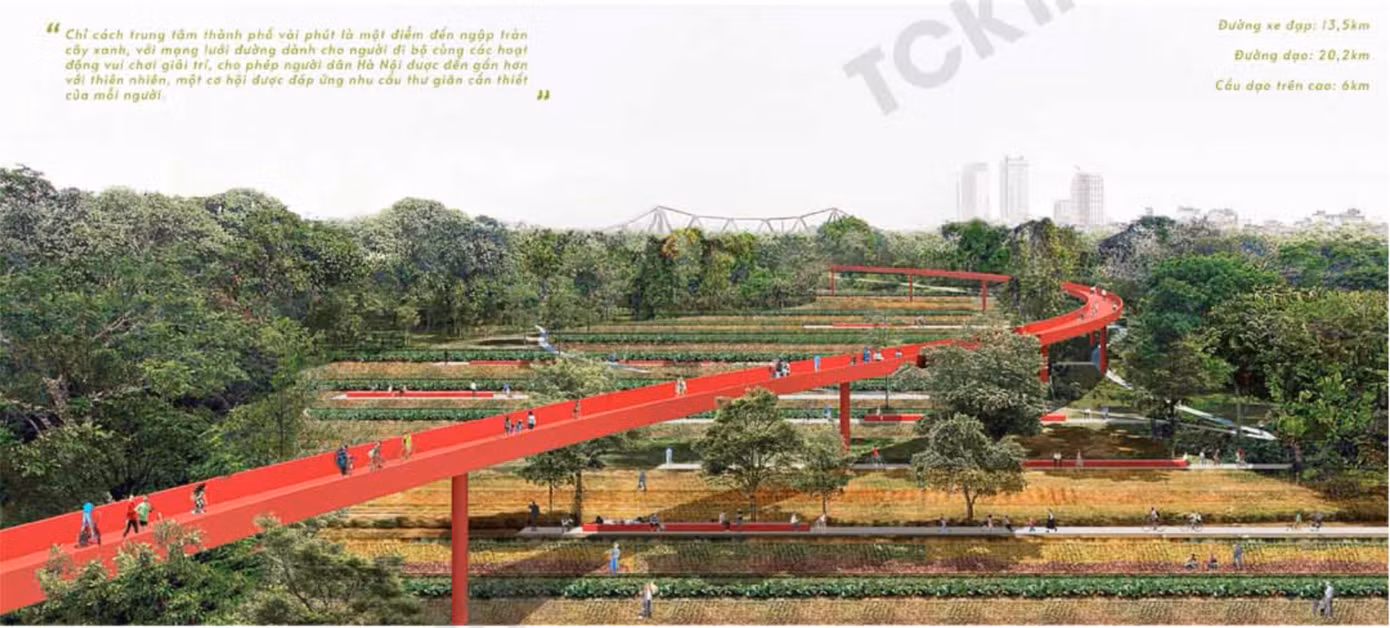 Phương án Công viên Quai Vạc Xanh. Ảnh: TCKT