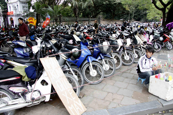 Quá tải tại bãi trông xe